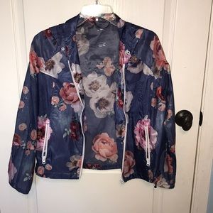 Floral Windbreaker size small